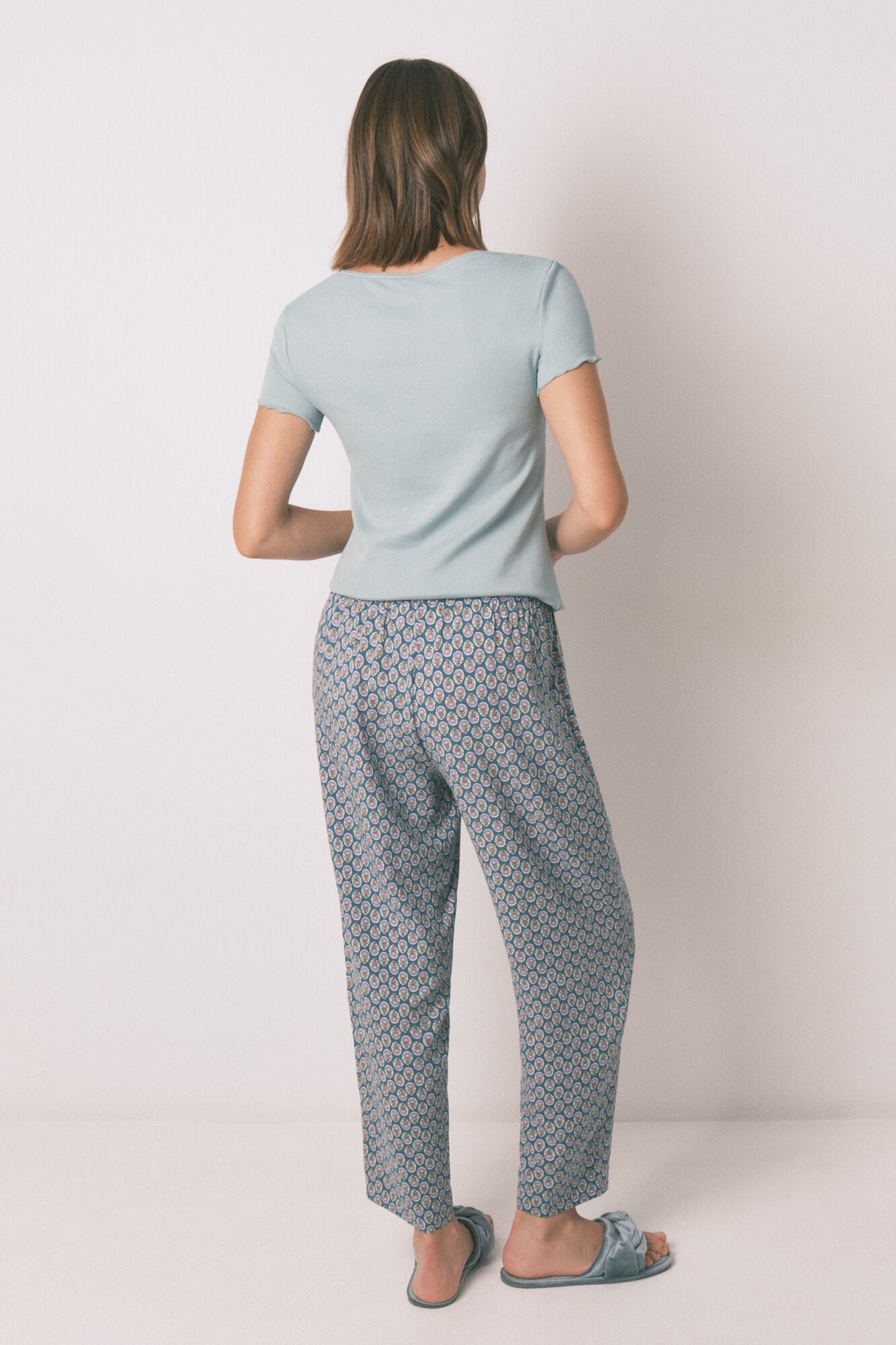 Women Secret_Green_Carrot Viscose Print Stamp Long Trouser_3702265_22_04