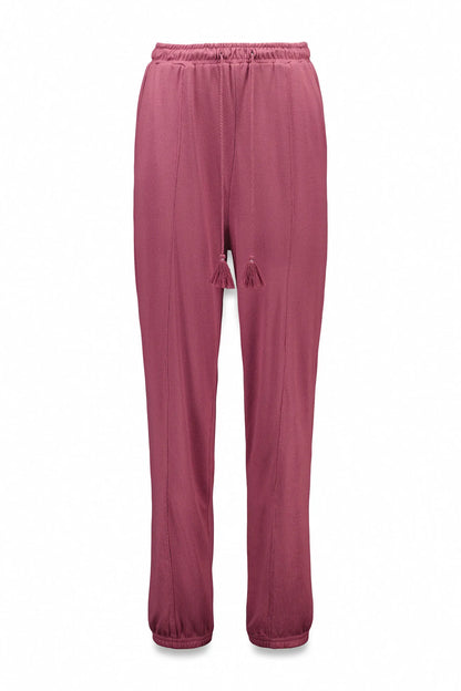 Women Secret_Red_Long Soft Jersey-Knit Maroon Trouser_3702266_68_05