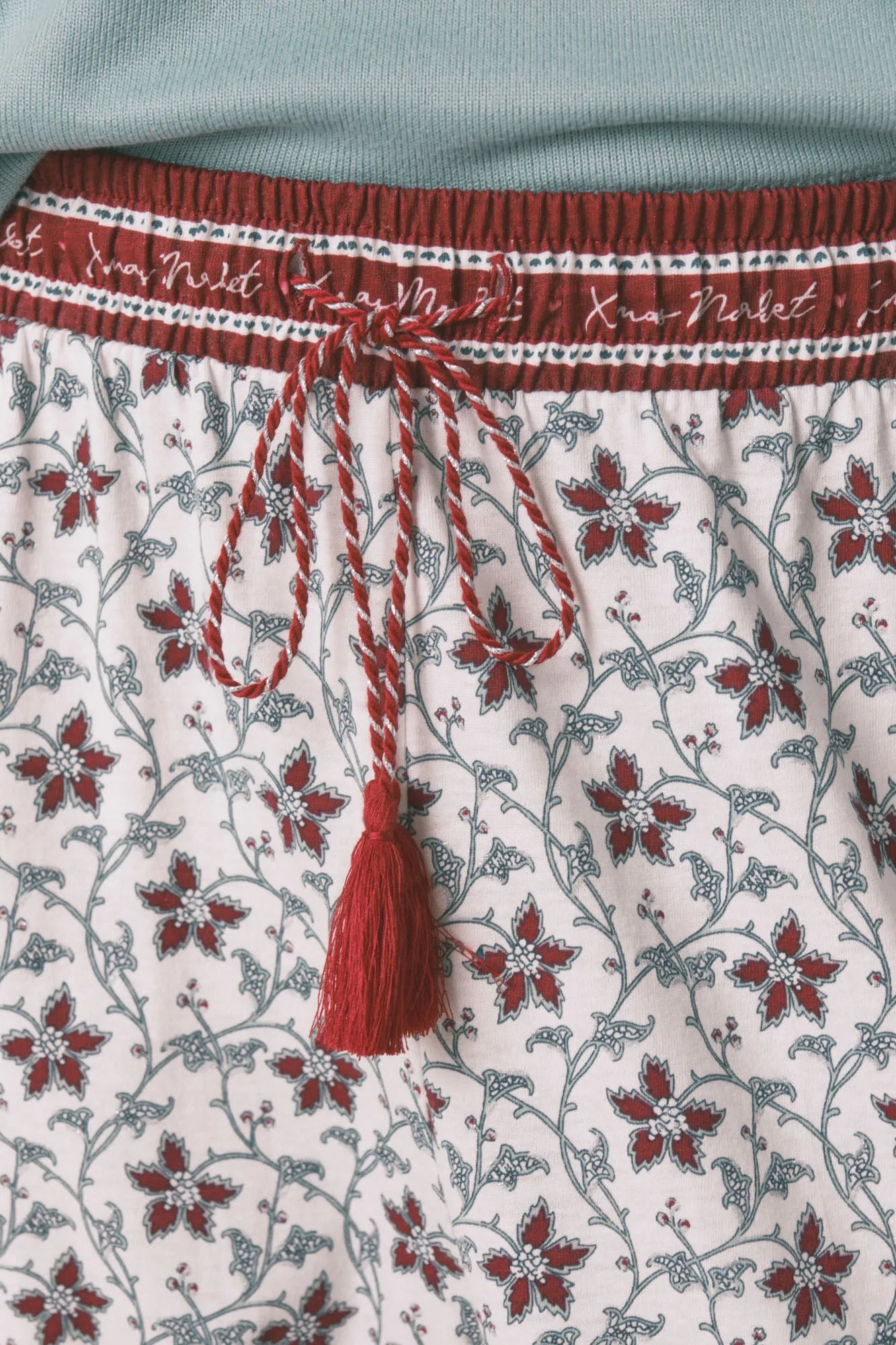 Women Secret_Ivory_100% Cotton Long Trouser with Floral Print_3702283_96_03