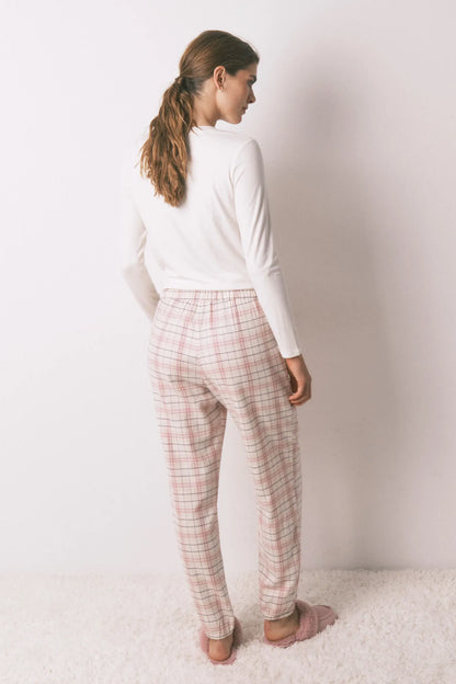 Women Secret_Pink_Long Pink Flannel Trouser with a Plaid Print_3702284_73_04