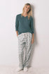 Women Secret_Green Print_Long Green Plaid Print Trouser_3702286_29_01