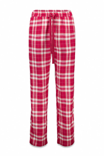 Women Secret_Red Print_Long Red Plaid Print Trouser_3702287_59_06