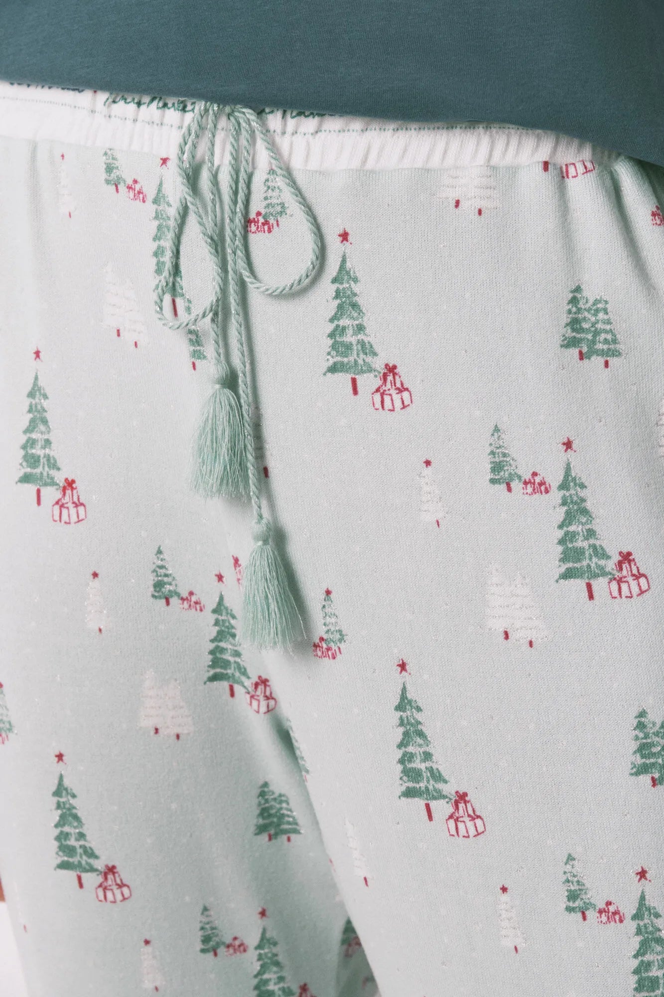 Women Secret_Green_Long Jersey-Knit Trouser with Christmas Print_3702295_23_03