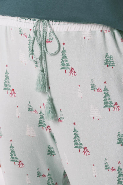 Women Secret_Green_Long Jersey-Knit Trouser with Christmas Print_3702295_23_03