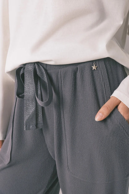 Women Secret_Charcoal Grey_Long Soft Textured Grey Fleece Trouser_3702296_40_03