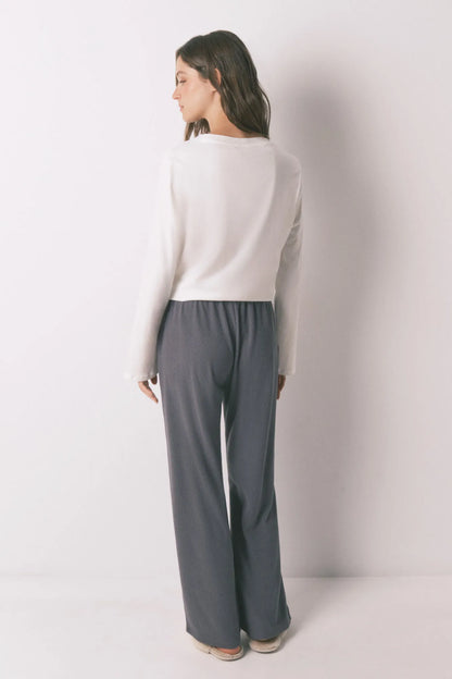 Women Secret_Charcoal Grey_Long Soft Textured Grey Fleece Trouser_3702296_40_04