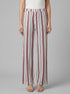 Women Secret_Maroon Print_Burgundy 100% Cotton Striped Long Trousers_3703220_58_00