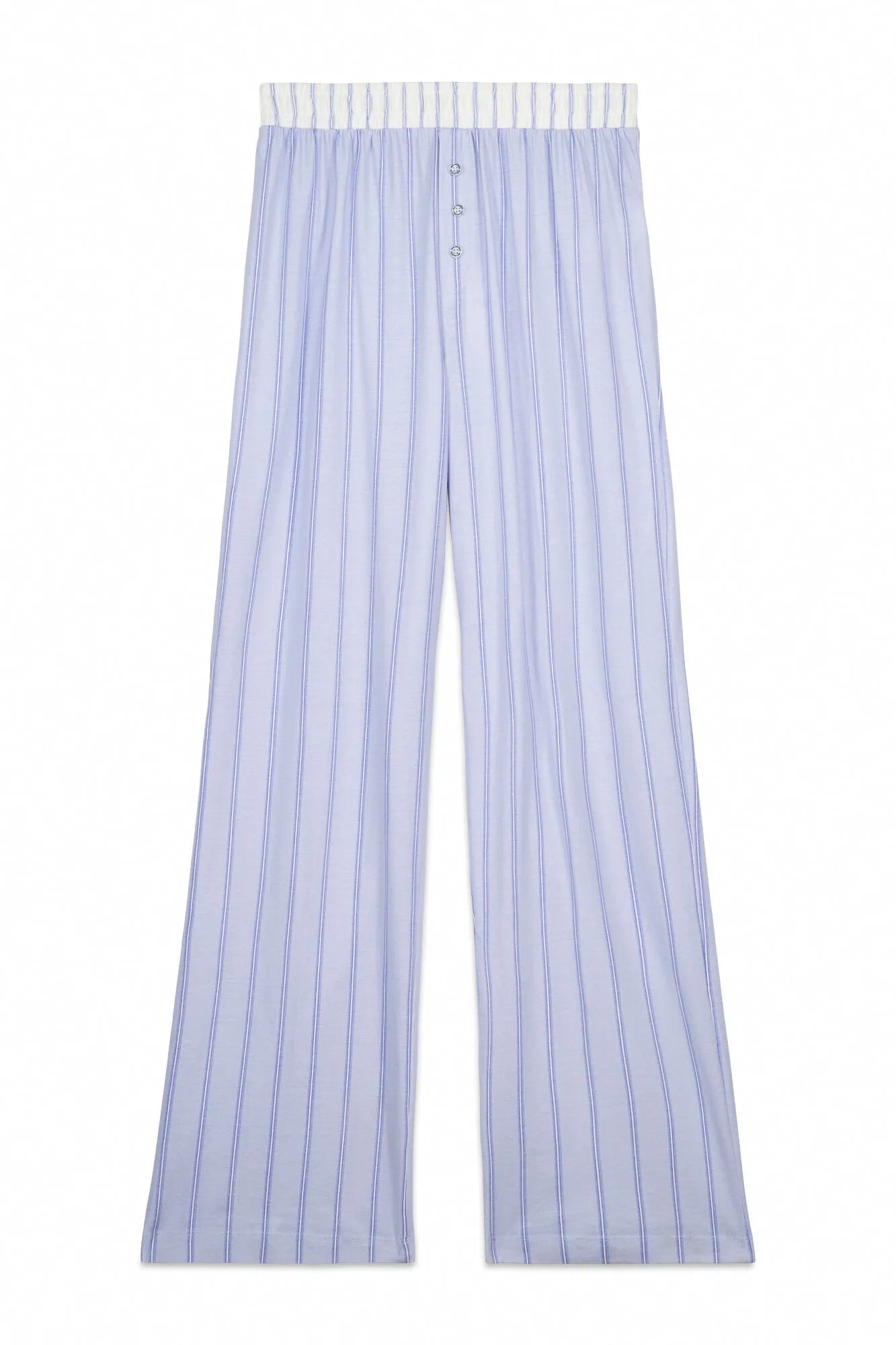 Women Secret_Blue Print_Blue Striped 100% Cotton Long Trousers_3703221_19_05