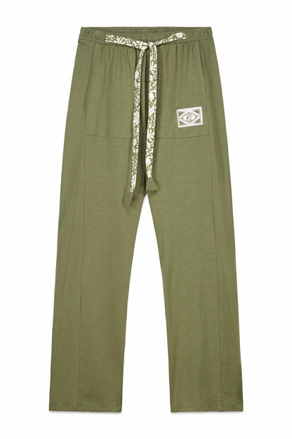 Women Secret_Dark Khaki_Green Cotton Long Trousers_3703222_91_06