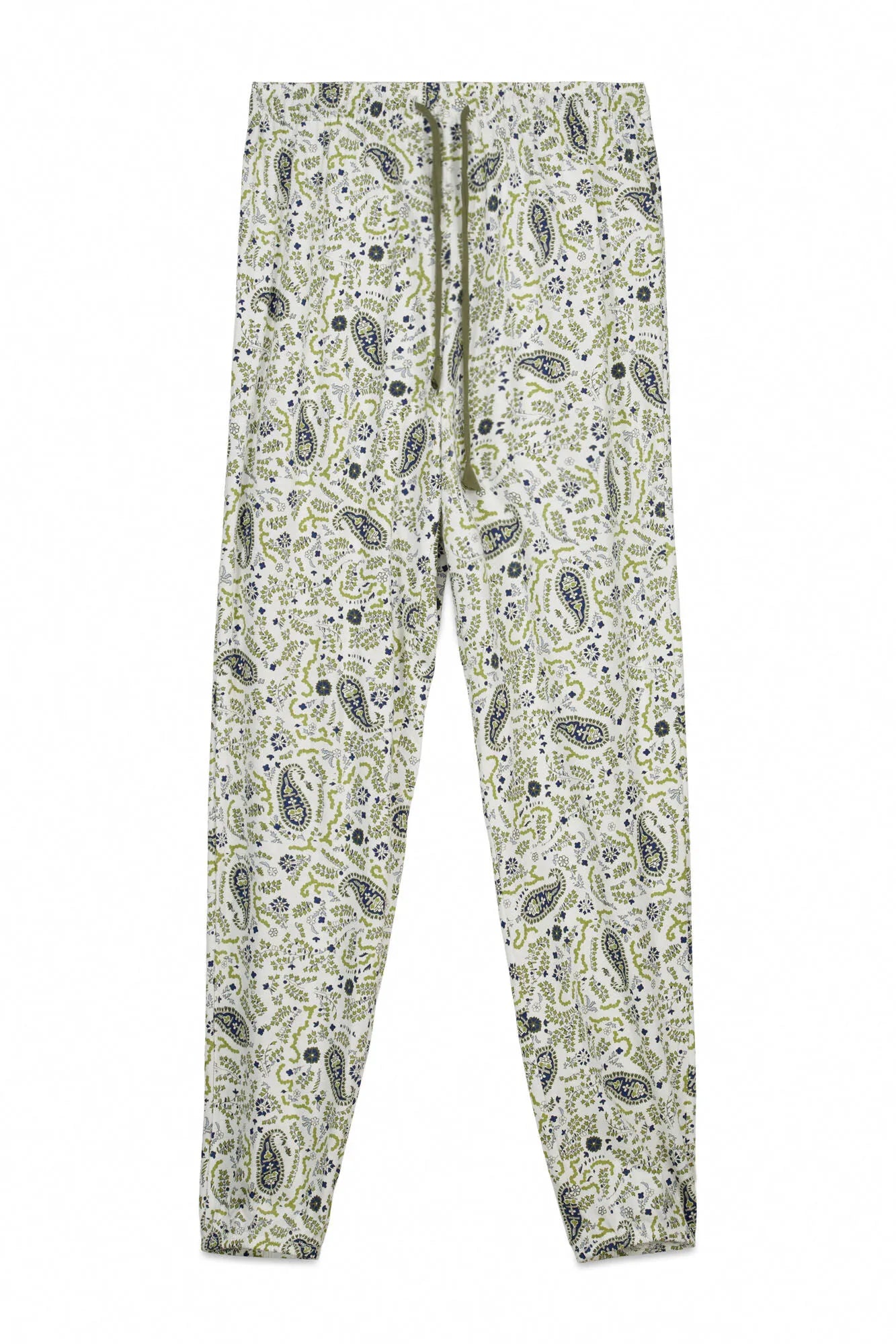 Women Secret_Green Print_Paisley Print Cotton Long Trousers_3703223_29_06