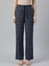 Women Secret Blue Print Women Blue Plaid Long Trousers SKU: 3703224_19 Image 00