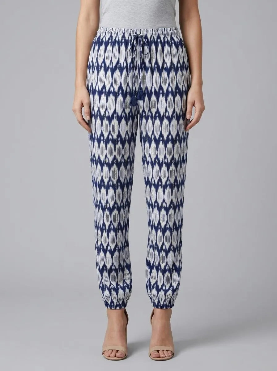 Women Secret_Blue Print_Boho Print Long Trousers_3703225_19_00