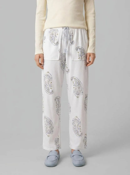 Women Secret_White Print_Paisley Print Long Trousers_3703226_97_00