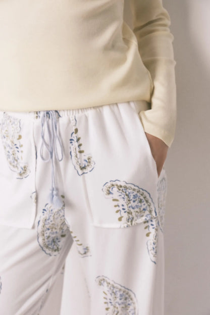 Women Secret_White Print_Paisley Print Long Trousers_3703226_97_03