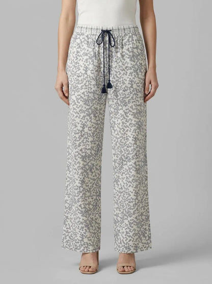 Women Secret_Blue Print_Floral Print Cotton Long Trousers_3703229_19_00