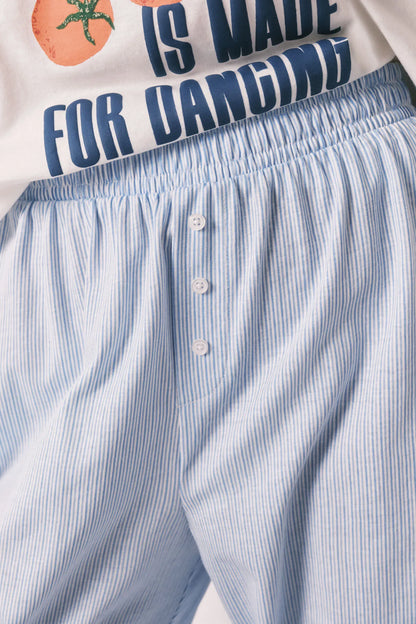 Women Secret Blue Print Women Striped 100% Cotton Carrot Trousers SKU: 3703231_19 Image 04