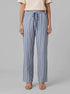 Women Secret Blue Print Women Striped Viscose Long Trousers SKU: 3703232_19 Image 00