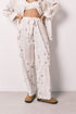 Women Secret White Print Women Floral Print 100% Cotton Long Trousers SKU: 3703233_97 Image 02