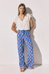 Women Secret Blue Print Women Blue Printed Long Trousers SKU: 3703240_19 Image 01
