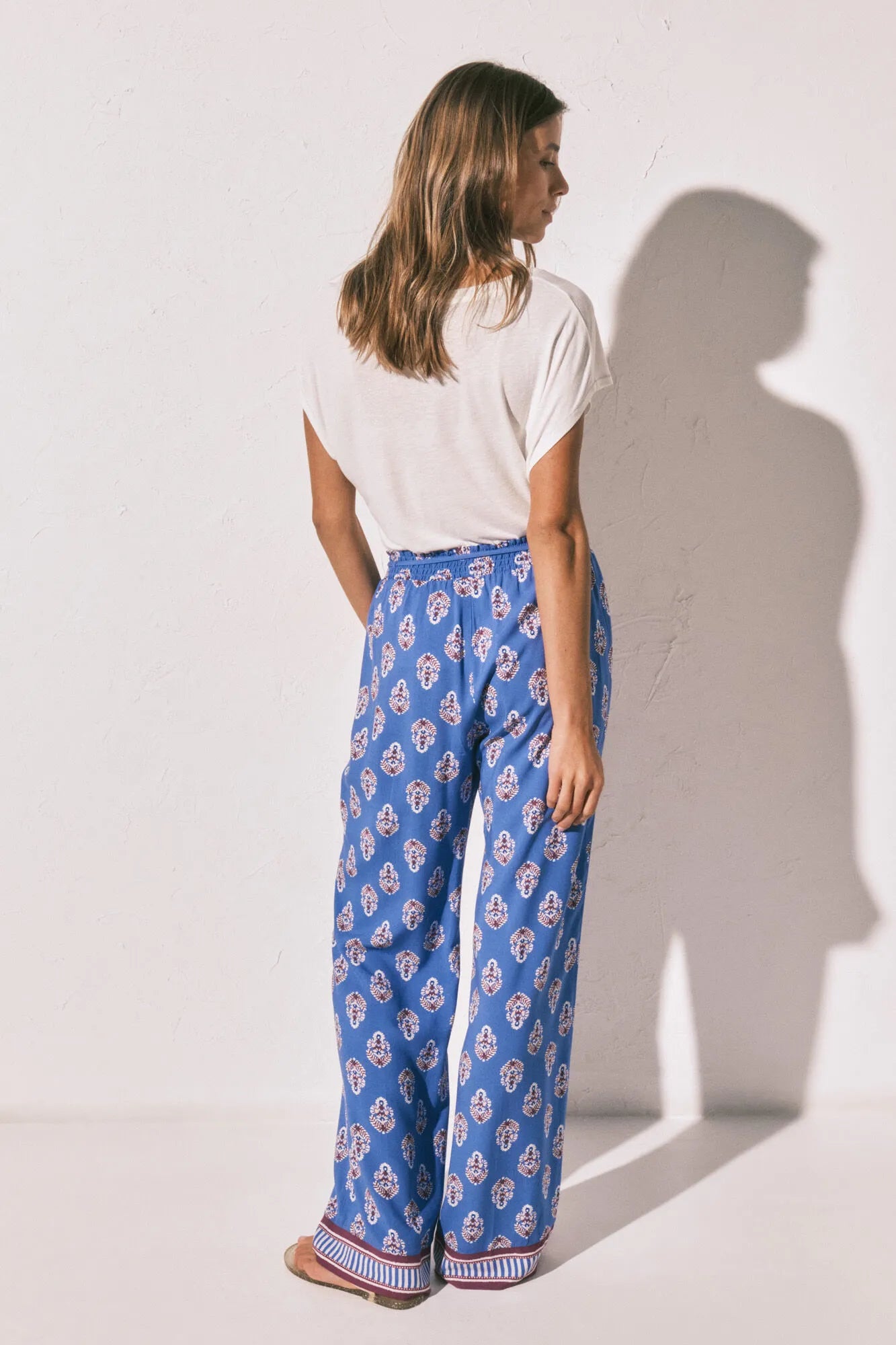 Women Secret Blue Print Women Blue Printed Long Trousers SKU: 3703240_19 Image 04