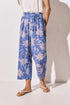 Women Secret Blue Print Women Blue Printed Capri Trousers SKU: 3703241_19 Image 01