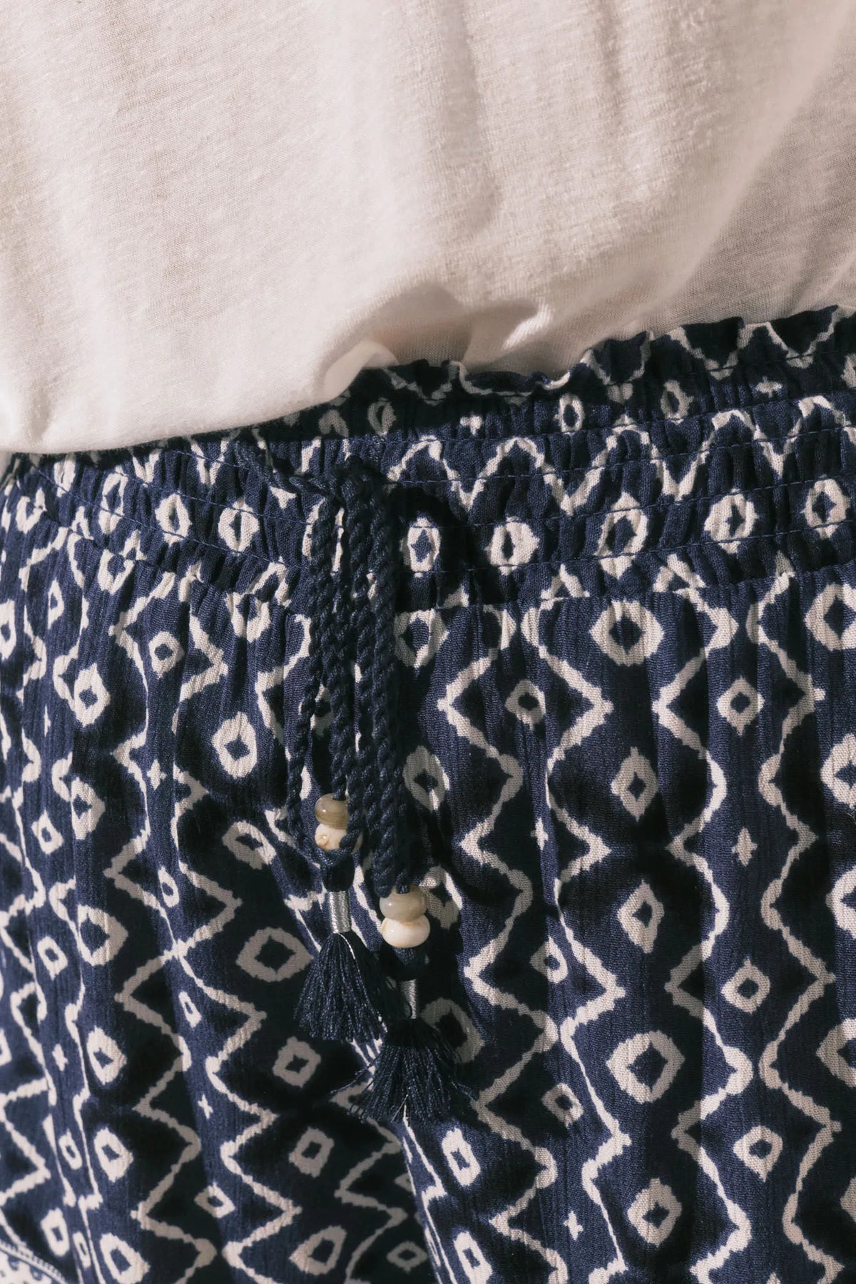 Women Secret Blue Print Women Blue Geometric Print Short Trousers SKU: 3704526_19 Image 03