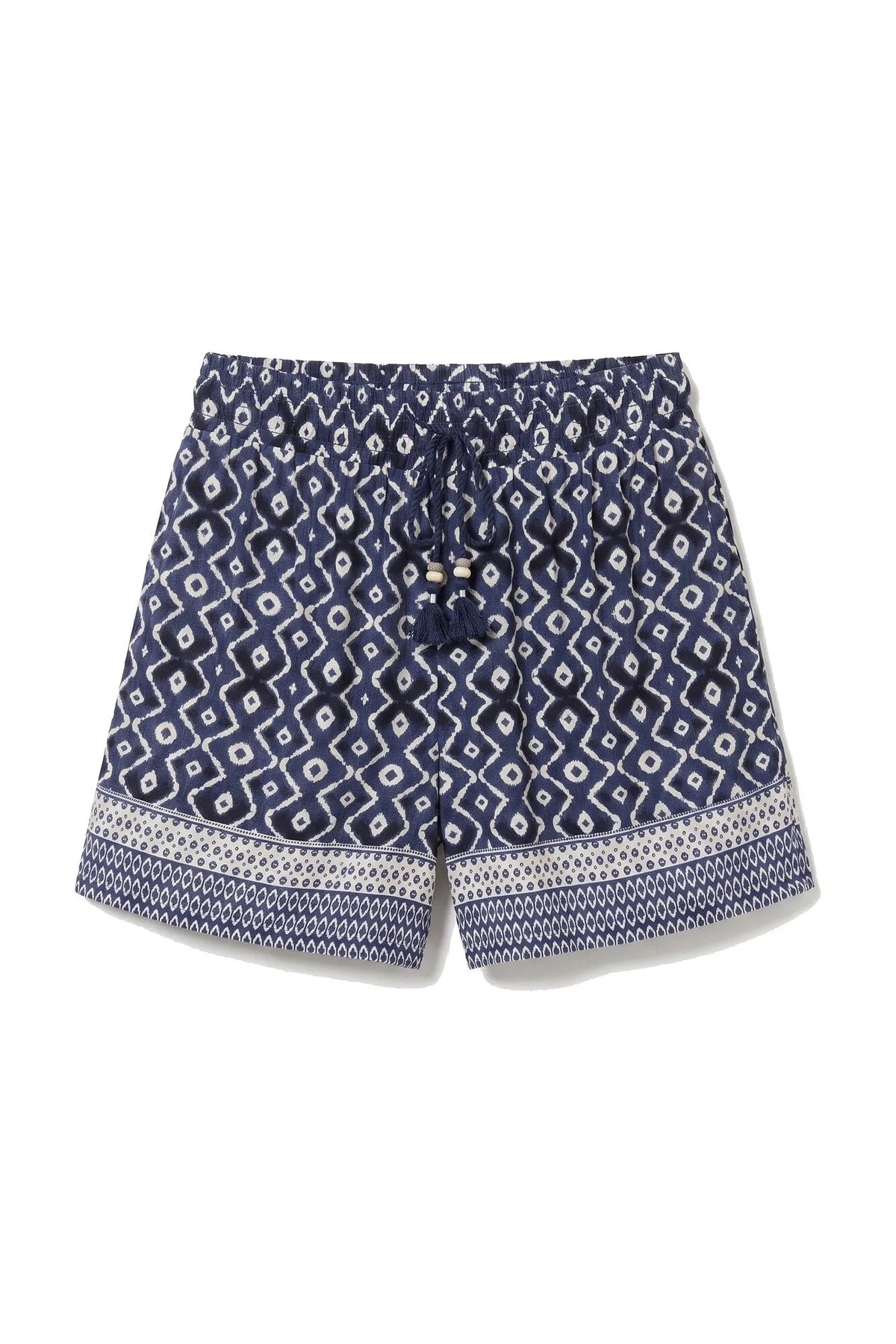 Women Secret Blue Print Women Blue Geometric Print Short Trousers SKU: 3704526_19 Image 05