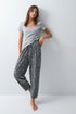 Women Secret Grey Print Women Grey Cotton Balloon Trousers SKU: 3704537_49 Image 01