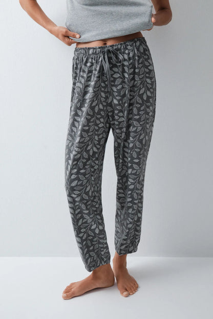 Women Secret Grey Print Women Grey Cotton Balloon Trousers SKU: 3704537_49 Image 02