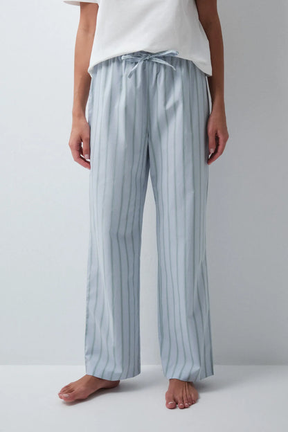 Women Secret Blue Print Women Blue Striped Long Trousers SKU: 3704546_19 Image 03
