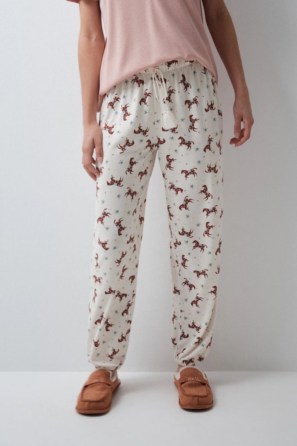 Women Secret Ivory Women Printed Horse Long Trousers SKU: 3704548_96 Image 01