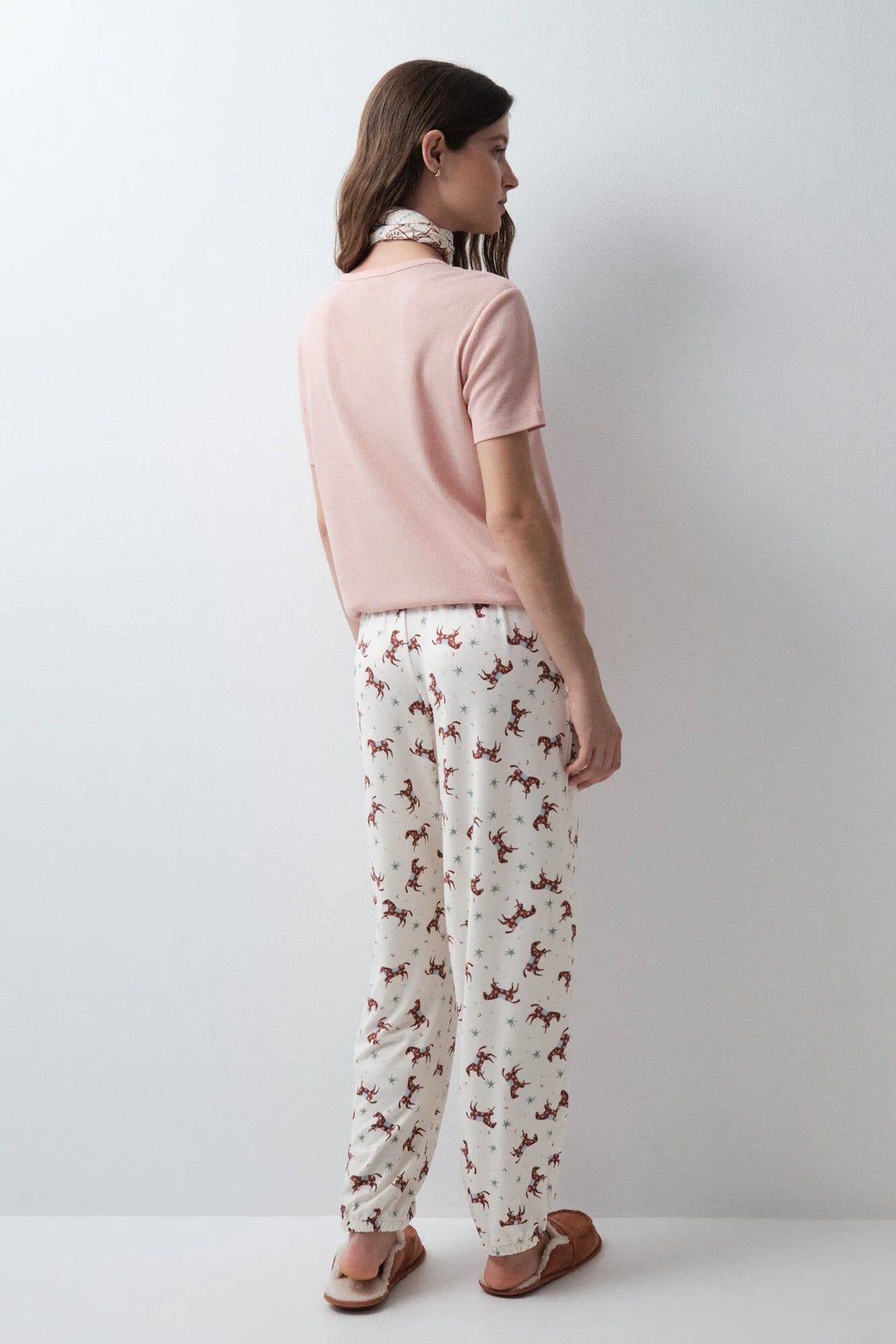 Women Secret Ivory Women Printed Horse Long Trousers SKU: 3704548_96 Image 04