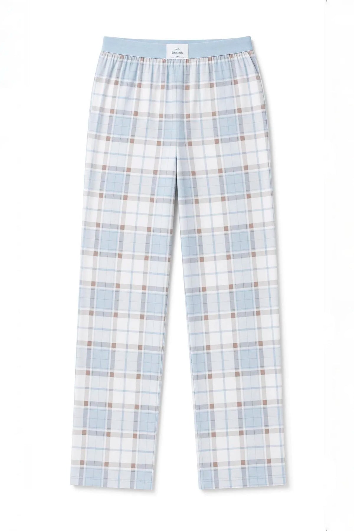 Women Secret Blue Print Women Plaid Cotton Long Trousers SKU: 3704575_19 Image 05