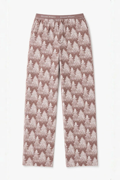 Women Secret Brown Print Women Forest Print Long Trousers SKU: 3704584_39 Image 05