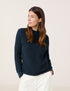 Ribbed Sweater with Decorative Zipper In The Side Seam_370529-44701_80890_01