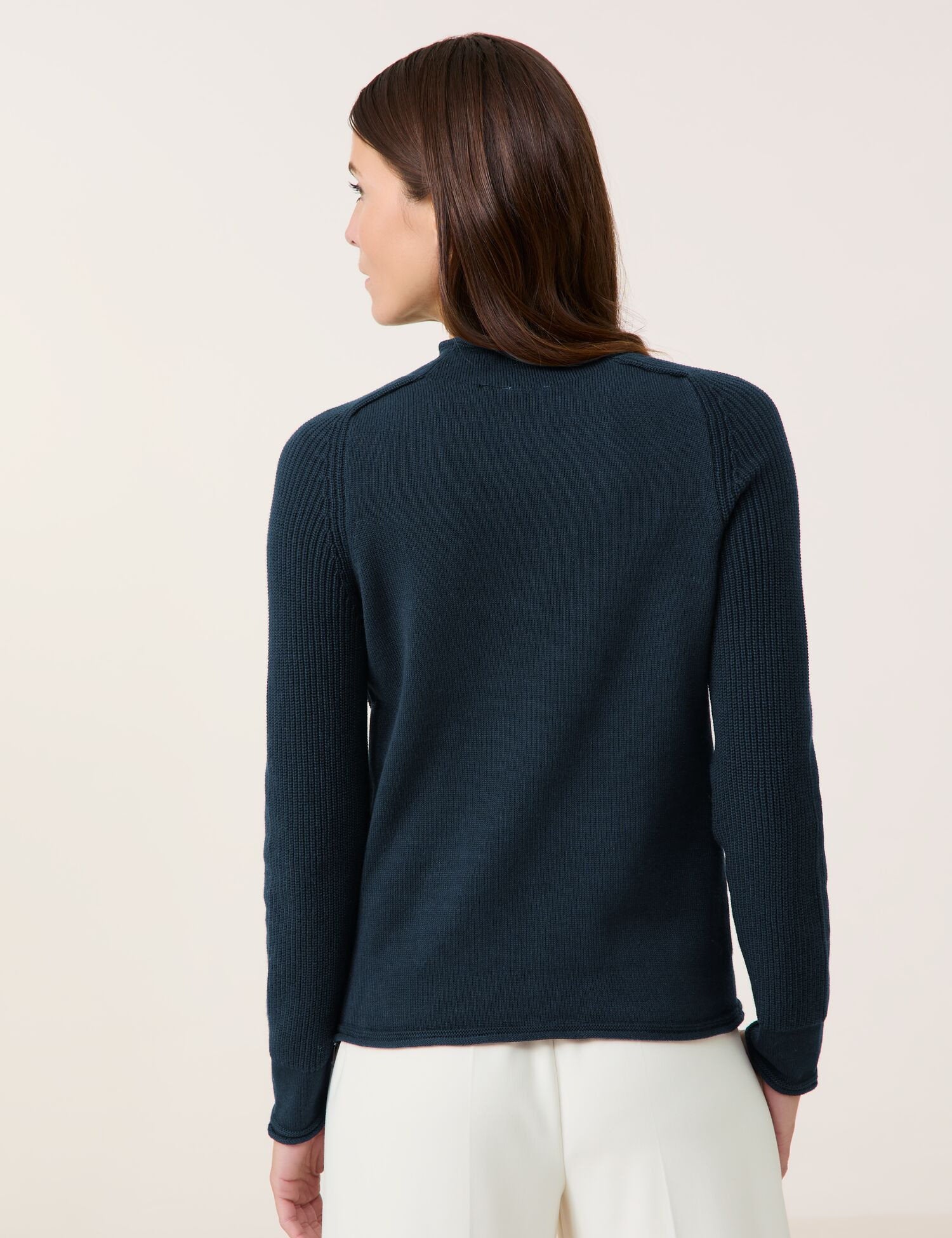 Ribbed Sweater with Decorative Zipper In The Side Seam_370529-44701_80890_06