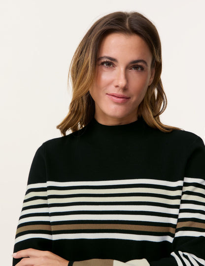 Turtle Neck Pullover With Stripes_370553-44713_1117_05