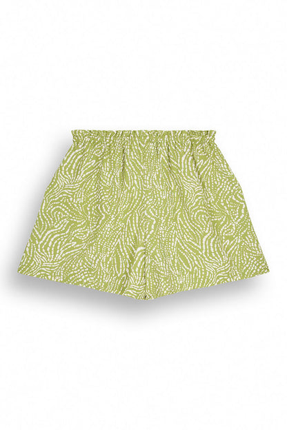 Ethnic Patterned Green Shorts_06