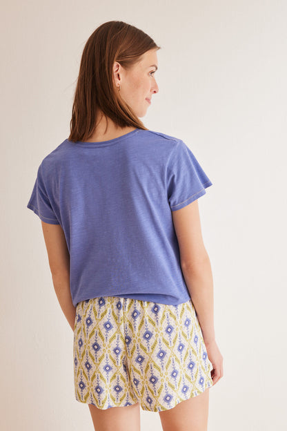 Ikat Geometric Pattern Short Pants_05