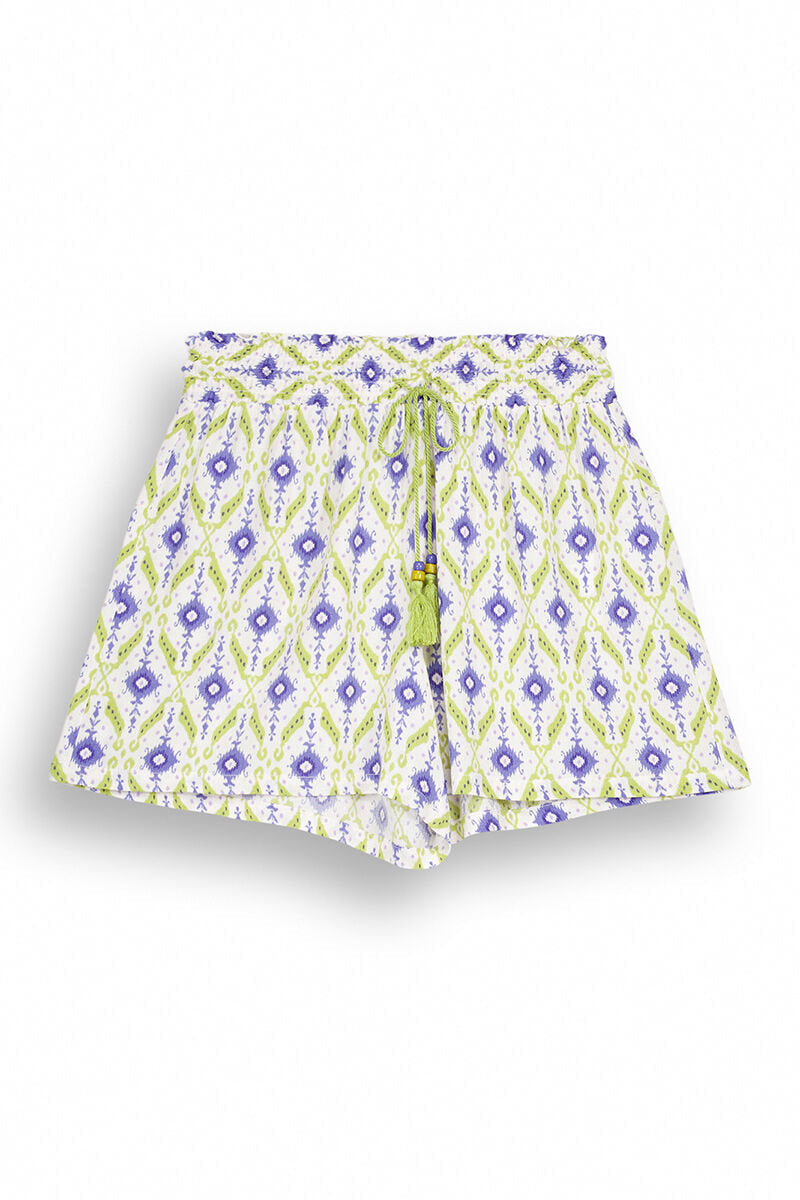 Ikat Geometric Pattern Short Pants_06