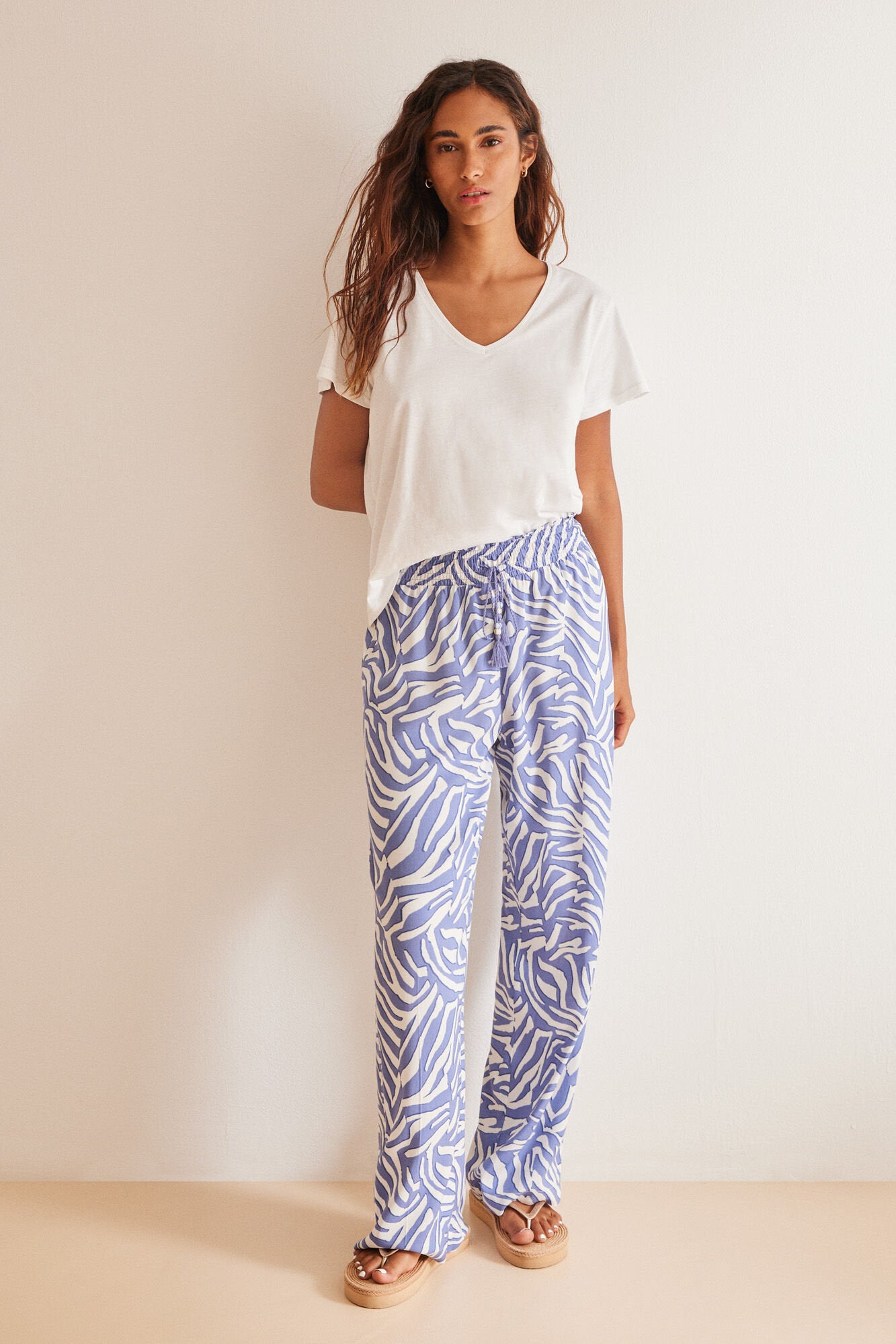 Blue Zebra Patterned Pants_01