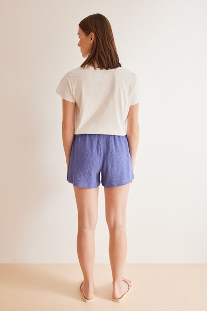 Blue Short Pants Embossed Texture_05