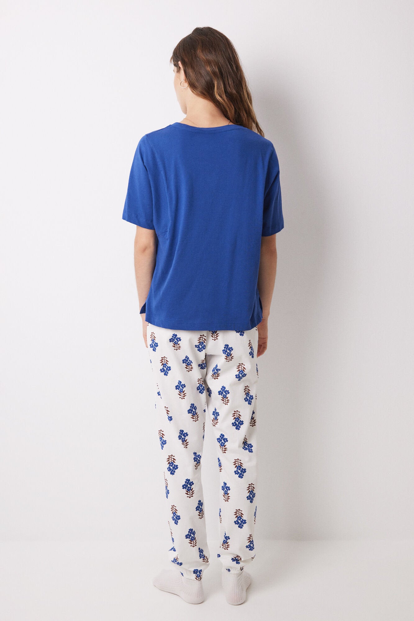 Long Pants 100% Cotton Skinny Flowers_05