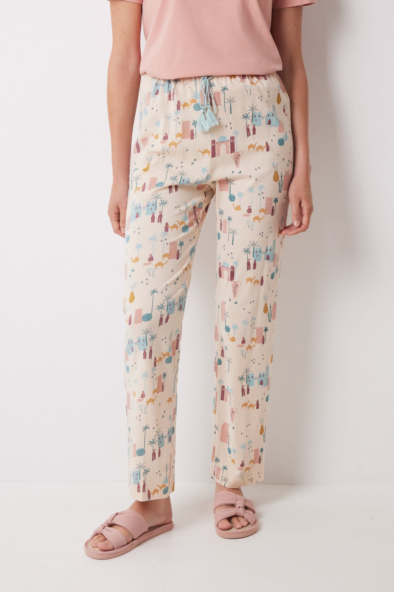 100% Ivory Cotton Long Pants_3708451_98_02