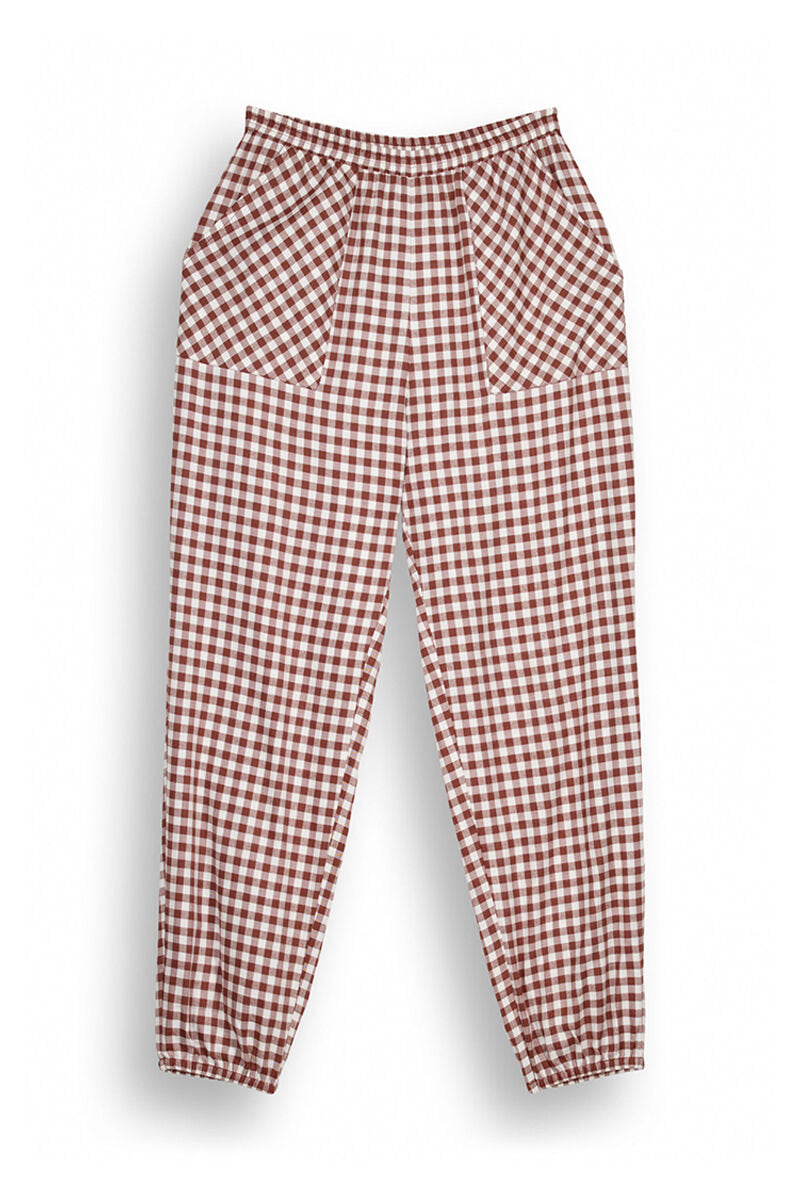 Vichy Print Skinny Long Pants_07