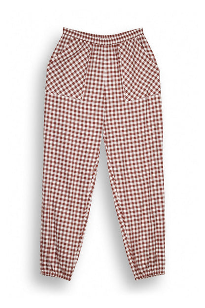 Vichy Print Skinny Long Pants_07