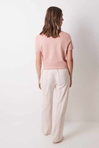 Long Pink Striped Flannel Trousers_05