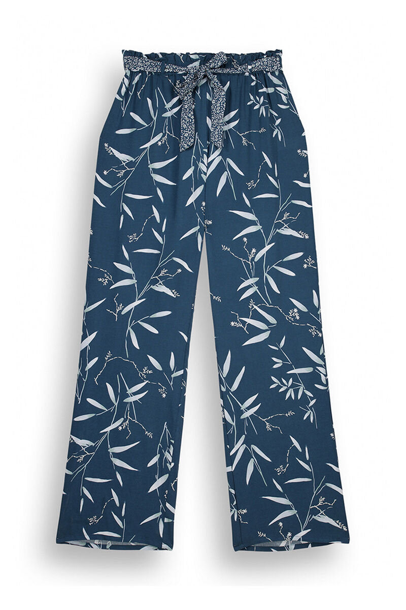 Viscose Lounge Pants With Leaf Print_05