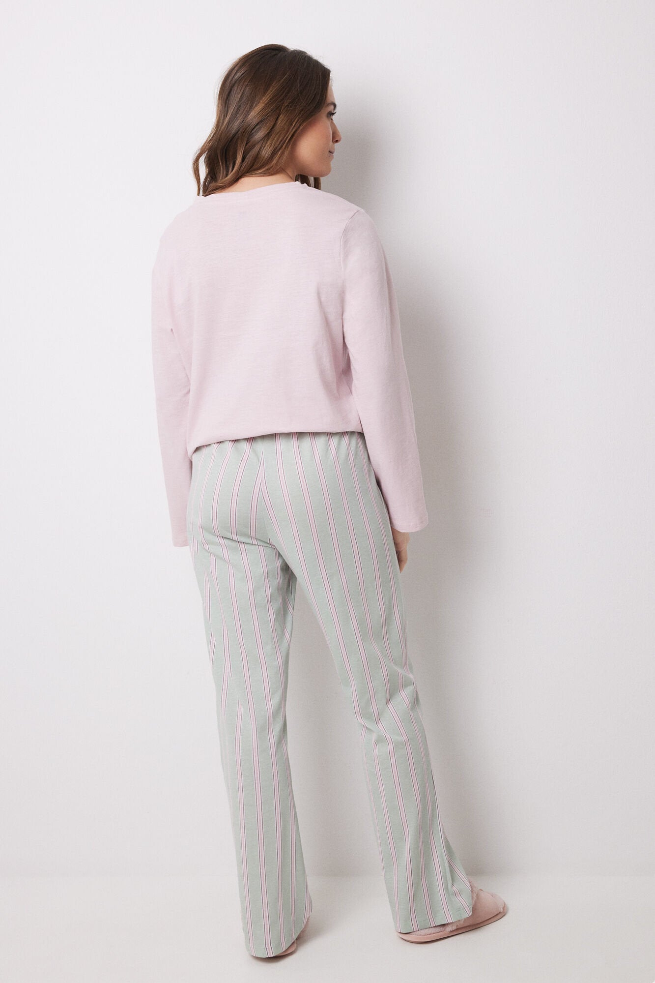 Women Secret_Long Pants 100% Cotton Striped_3709642_28_04