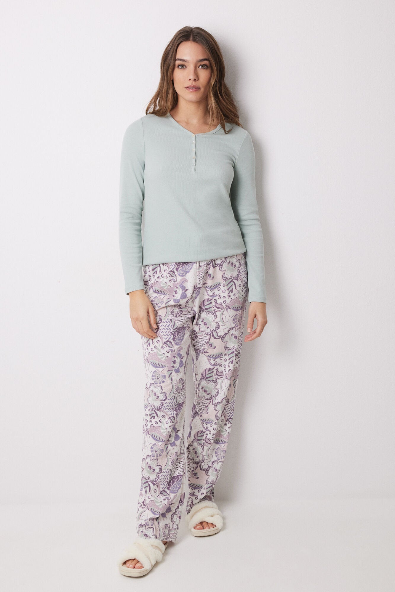 Women Secret_Floral 100% Cotton Long Bottoms_3709643_75_05